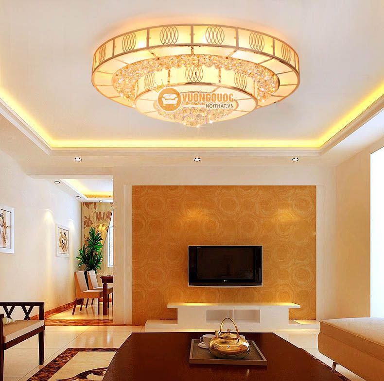 Đèn ốp trần bánh tiêu đẹp cho phòng khách CM260-9